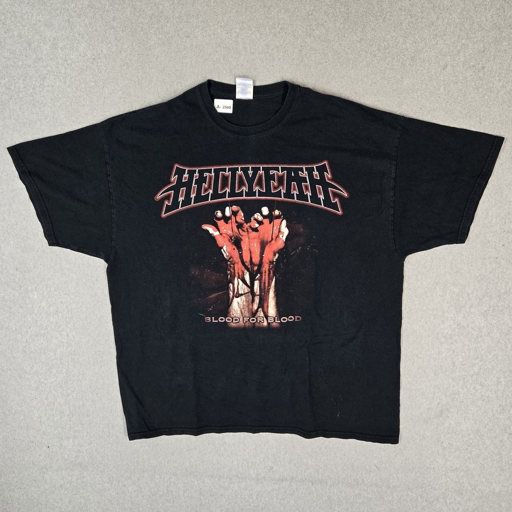 Hellyeah Men Shirt 2XL Black Blood For Blood Graphic Band Tee Pullover